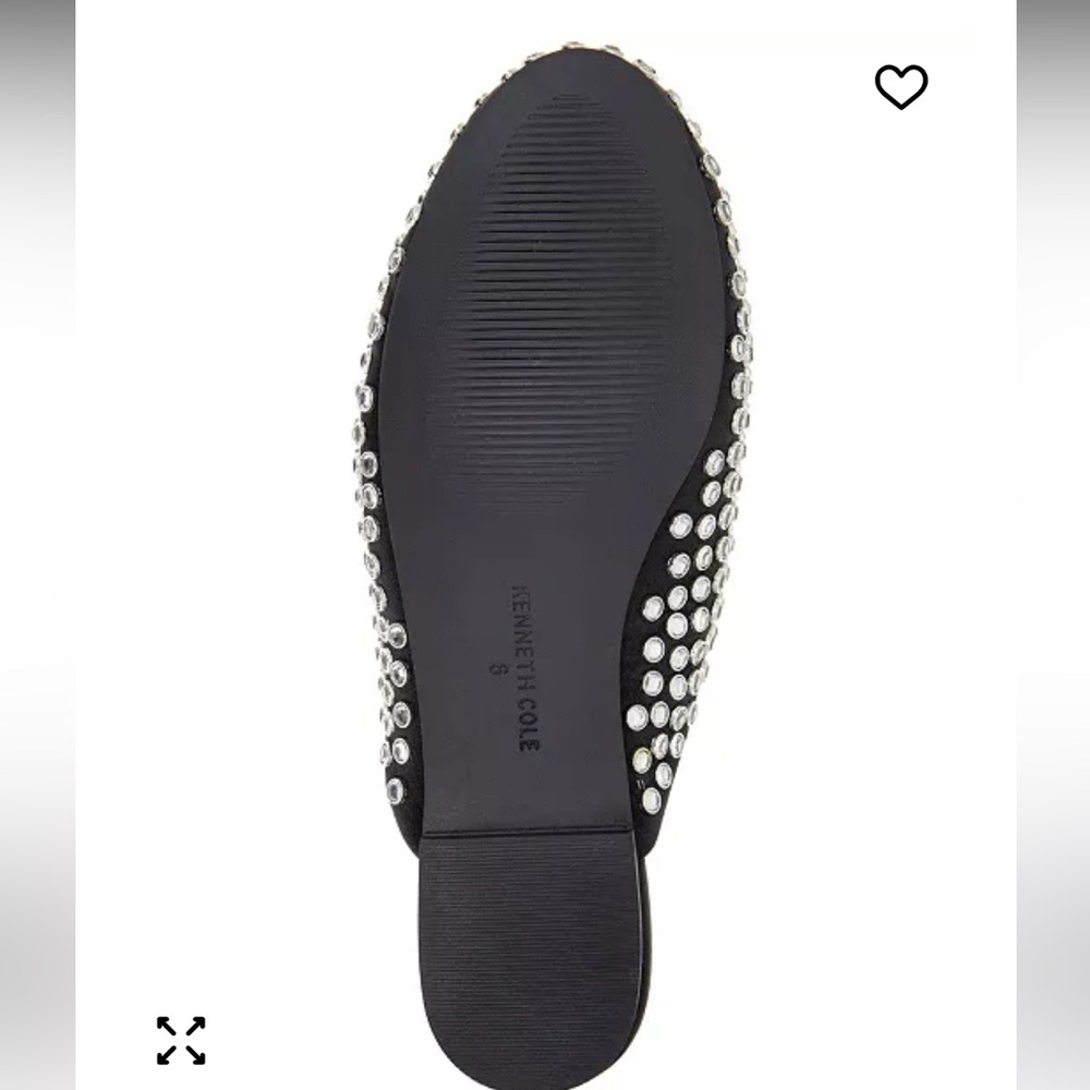 Kenneth Cole Black Rhinestone Mules - Picture 3 of 6